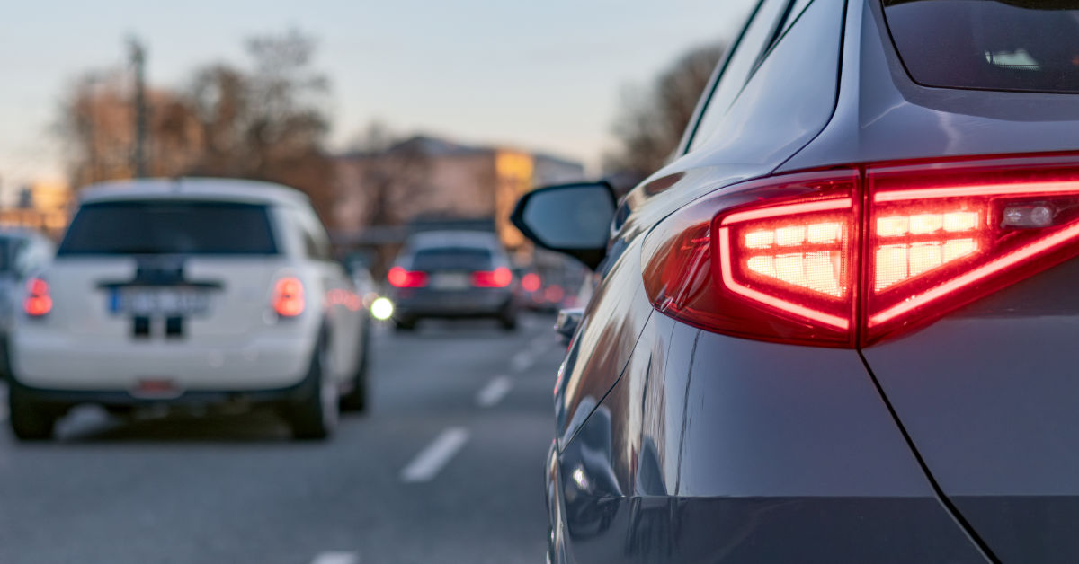 cars in traffic in Galveston 