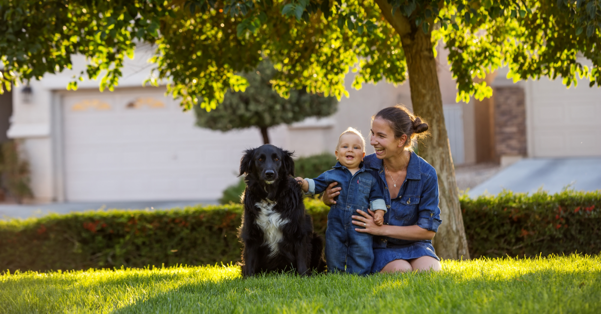 family in a park